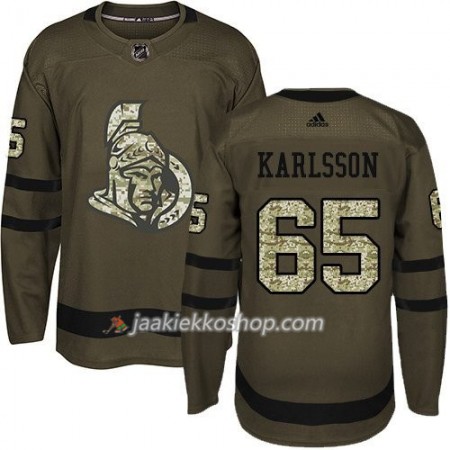 Miehille NHL Ottawa Senators Pelipaita Erik Karlsson 65 Adidas 2017-2018 Camo Vihreä Authentic